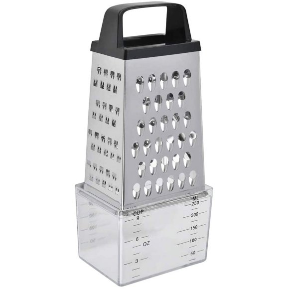 Kitchen Graters - Square stainless steel grater for vegetables, carrots, cheese, fruit