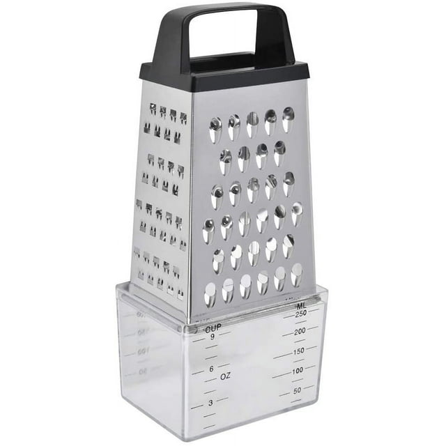 Ralladores de cocina - Rallador cuadrado de acero inoxidable para verduras, zanahorias, queso, frutas