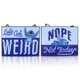 thumbnail image 1 of Letrero colgante para pared Toynk Disney Lilo & Stitch reversible, 1 of 8