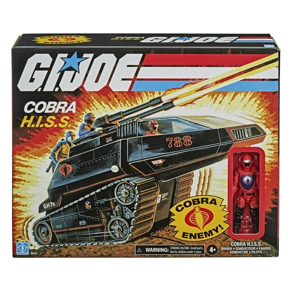 G.I. Joe Retro Collection Cobra H.I.S.S. Toy Vehicle with 3.75-Inch-Scale Cobra H.I.S.S. Driver Action Figure, Toys for Kids Ages 4 and Up