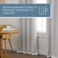 thumbnail image 6 of TOWN & COUNTRY BASICS Bertram Solid Linen Texture Indoor Curtains, Room Darkening with Energy Efficient Lining, Grommet Top, 2-Pack Set, Ivory, 50"x96", 6 of 9