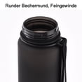 thumbnail image 3 of Botella de agua deportiva premium con tapa abatible a prueba de fugas - Plástico ecológico y libre de BPA - Imprescindible para el gimnasio, yoga, correr, actividades al aire libre, ciclismo y camping Vhermosa OTTO-220834-1, 3 of 6