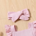 thumbnail image 6 of Rovga Baby Girl Bodysuits Fly Sleeve Cartoon Letter Prints Ruffles Romper Bodysuits Clothes Headbands, 6 of 8