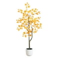 thumbnail image 2 of Nearly Natural Birch Potted Artificial Tree - 4' - Yellow and White, 2 of 6