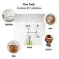 thumbnail image 6 of Over The Door Hook Rack Chrome Finish with 4 Gray Ball Ends, 6 of 7