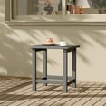 thumbnail image 1 of Table d'Appoint Carrée Adirondack en HDPE Résistante aux Intempéries pour l'Extérieur, Petite Table d'Extrémité de Patio de 17 Pouces pour Jardin, Balcon, Véranda et Bord de Piscine, Résistante aux UV, Assemblage Sans Outils, Plastique Recyclé Écoresponsable, 1 of 8