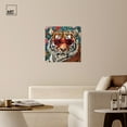 thumbnail image 3 of Velvet Tiger Canvas Modern Art by Art Remedy, Gallery Wrapped, 30" x 30", 3 of 7