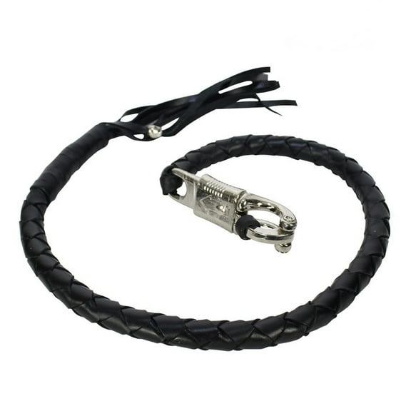 Dream Apparel GBW17-11 All Black Motorcycle Get Back Whip Naked Leather, 36 inches
