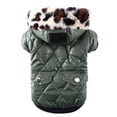 thumbnail image 2 of FNNMNNR Cute Warm Coat Jacket Faux Pockets Fur Trimmed Dog Hoodies Costume Large Puppy Dog Vest Pink XL, 2 of 10