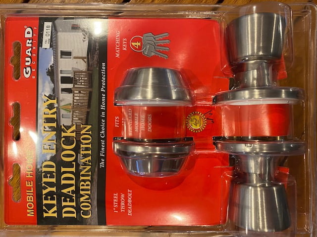 Stainless Steel Lever & Deadbolt Lock Set For Mobile Home Doors