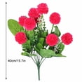 thumbnail image 2 of Ramo de flores de simulación de 9 cabezas, tela, adorno floral falso, decoración para el hogar, sala de estar, verde, amarillo Advancent HA8158-05B, 2 of 6