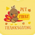 thumbnail image 4 of Inktastic My First Thanksgiving with Turkey and Leaves Boys or Girls Baby Bib, 4 of 4