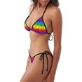 thumbnail image 2 of Balery Bright Rainbow Pijama Estampado Bikini de Dos Piezas para Mujer - Conjunto de Bikini Ajustable Sexy y Cómodo para Playa, 2 of 6