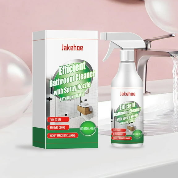 FHBVT Bathroom Descaling Cleaner 120ml, Powerful Stain and Lime Scale Remover for Bathroom Surfaces, Easy-to-Use Spray for Toilet, Sink, Tile, and Shower Cleaning, Fresh and Sterilizing Effect