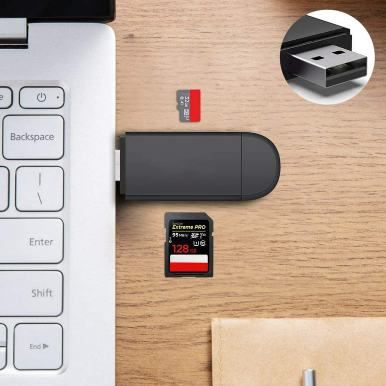 Lecteur Carte SD USB Micro SD Card Reader USB 3.0-Type C-Micro USB