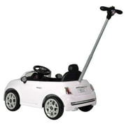 Best Ride On Cars 2-in-1 Fiat 500 Baby Toddler Push Car Stroller, White