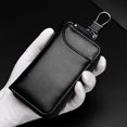 thumbnail image 3 of Holder Case Keychain Bag Zip Pouch with Card Slots Leather Wallets Car Key,, 3 of 8
