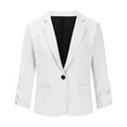 thumbnail image 4 of Cxenplz Blazers for Women Suit Jackets Dressy 3/4 Sleeve Blazer Business Casual Outfits for Work, 4 of 7