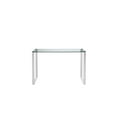 thumbnail image 3 of Benjara Elen 47 Inch Desk, Rectangular Tempered Glass, White Powder Coated Metal, 3 of 5