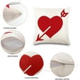 thumbnail image 3 of Valentines Day Pillow Covers 18 x 18 Inch Red Throw Pillow Covers for Holiday Love Hugs XOXO Heart Arrow Anniversary Wedding Cushion Covers Decoration for Sofa Decor, 3 of 6