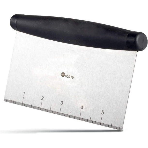 Orblue Pastry Scraper, Stainless Steel Pizza Dough Cutter and Chopper