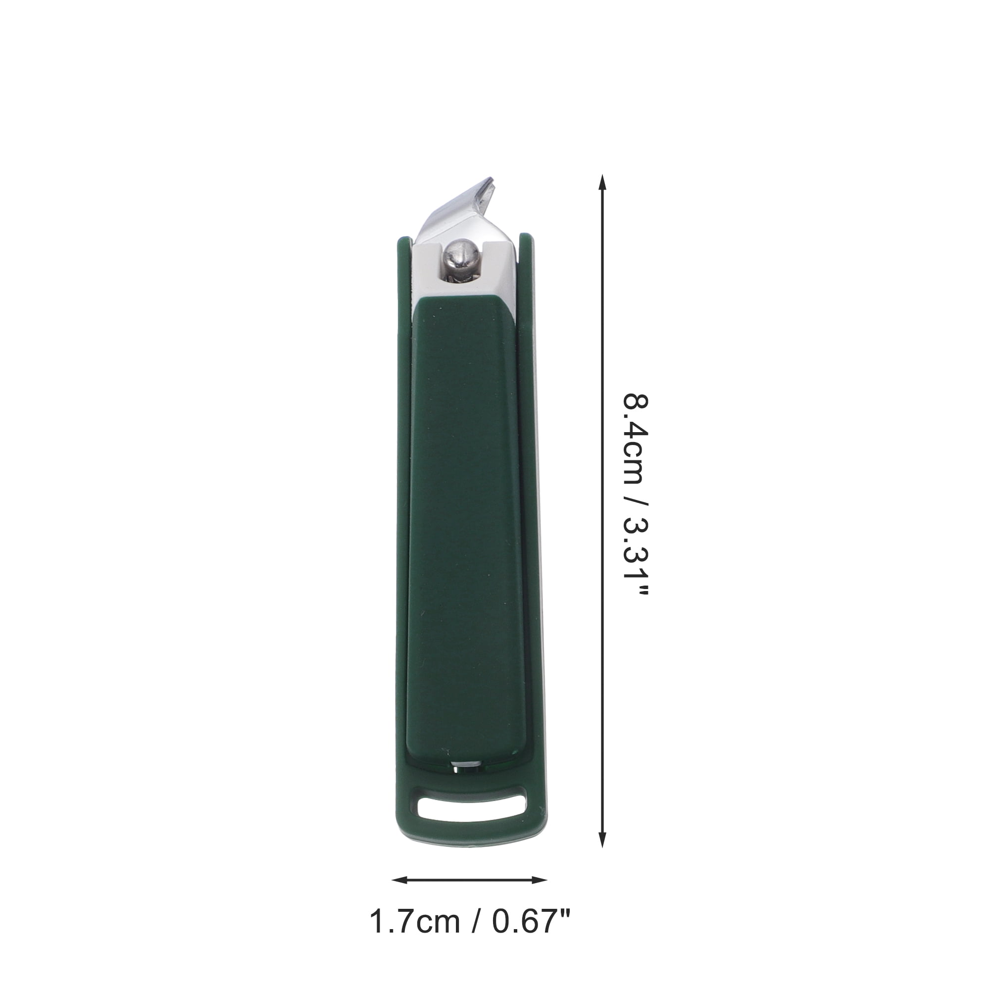 Unique Bargains Nail Clipper With Key Ring 1 Set Green