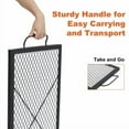 thumbnail image 3 of Yesurprise X-Marks Fire Pit Cooking Grill Grate - Heavy Duty Steel Campfire BBQ Grill Grid Portable Camping Cookware with Handle Outdoor Campfire BBQ Grill, 3 of 8