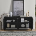 thumbnail image 2 of 65.2" Sideboard Buffet Cabinet with Storage, Large Storage Cabinet with Adjustable Shelves, 4 Doors Modern Coffee Bar, Console Table for Living Room/Entryway/Kitchen, Black, 2 of 9
