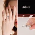 thumbnail image 3 of Lancharmed Womens Rings White Gold Plated Rings Twisted Zirconia Openings Adjustable Thumb Valentines Day Gifts for Her, 3 of 7