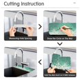 thumbnail image 5 of Yayeee Faucet Mat for Kitchen Sink 14.7" Diatomite Long Splash Guard Pad, Green and White Pattern, 5 of 7