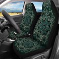 thumbnail image 3 of Qpednta Green Mandala Car Seat Covers Full Set for Women Automotive Accessories Universal Fit for Car,Truck,SUV,Vans Elastic Front & Rear Auto Seats Protector, 3 of 7