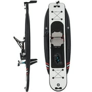 Bezliving Inflatable Kayak with Pedal System, 12ft Premium PVC Fishing Kayak, Lightweight & Portable with Aluminum Seat, Rudder System, and Accessories Included