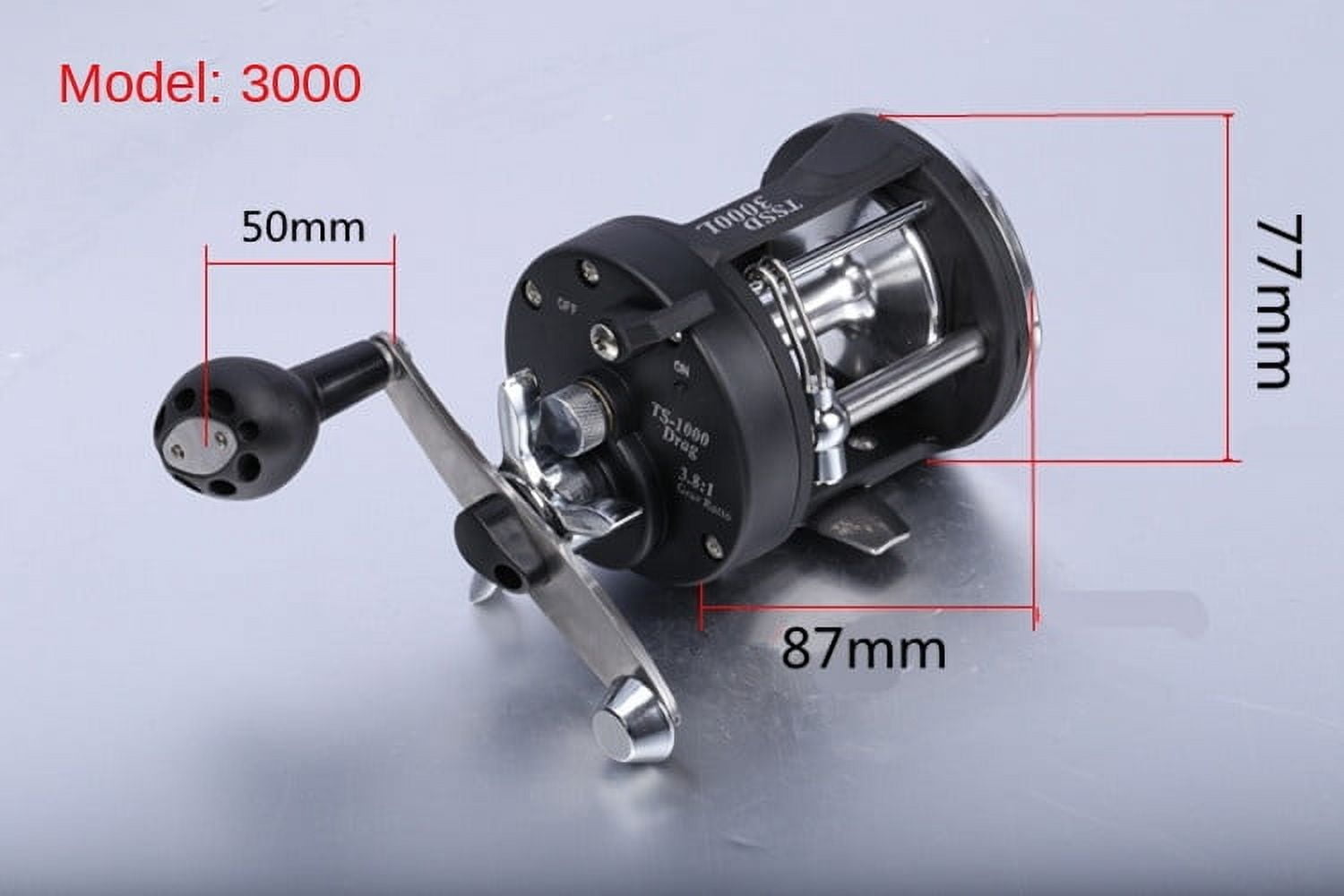 All Metal Head Fishing Reel Sea Fishing Reel Visible Anchor Fish Boat Fishing Reel Drum Reel with Drain Line Reel