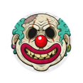 thumbnail image 2 of LADDKA 60 inch Round Beach Towel Blanket Colorful Horror of Cartoon Clown Zombie Face Joker Scary Travel Circle Circular Towels Mat Tapestry Beach Throw, 2 of 2