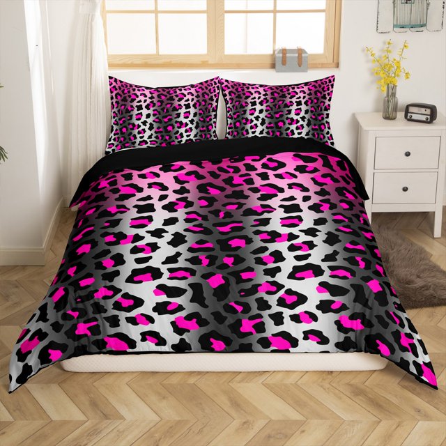 Erosebridal Housse de Couette à Imprimé Animal Simple, Housse de Couette Léopard Guépard Simple, Décor Faune de Jungle, Réversible