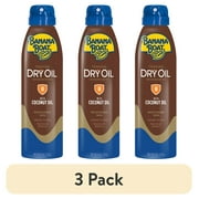 (3 pack) Banana Boat Tanning Dry Oil Clear Spray Sunscreen SPF 8, 6oz
