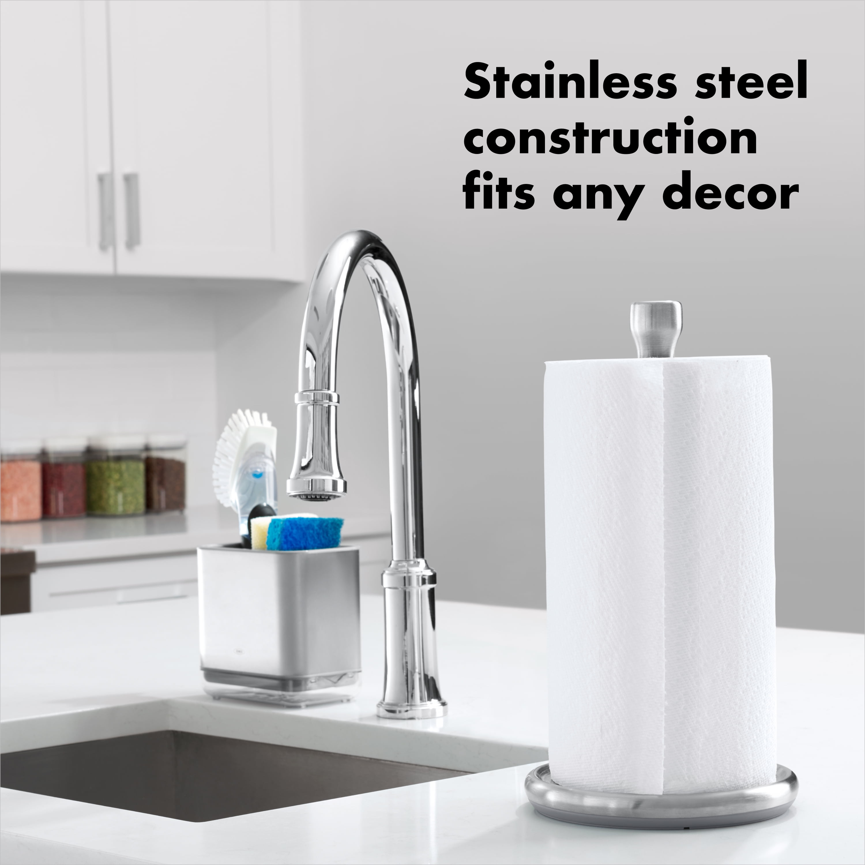 OXO Stainless Steal Steady Tear Countertop Paper Towel Holder