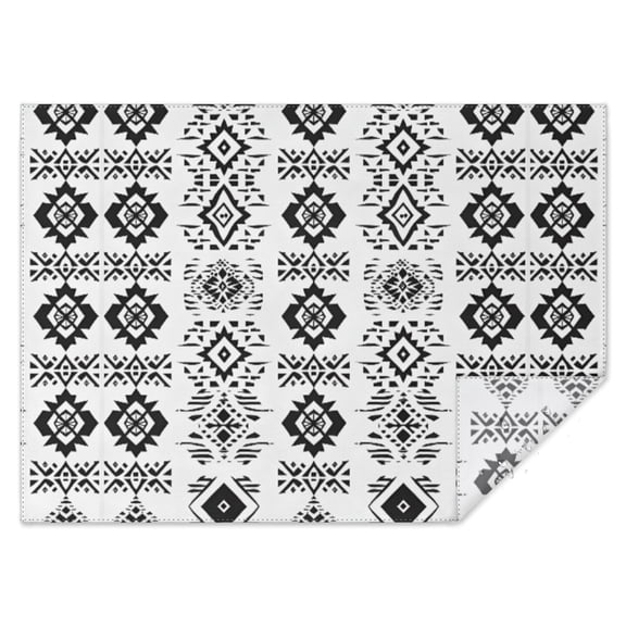 Boho Bohemia Geometric Line Art Rectangle Tablecloth 60"x84",Waterproof Polyester Rectangle Table Cloth, Wipeable Spillproof Polyester Tablecloth for Dining, Camping, Indoor and Outdoor