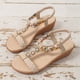 thumbnail image 4 of Amzcrzy Zapatos de mujer,Zapatos de mujer,Zapatillas de mujer, Sandalias romanas con tacón bajo y diseño de boca de pez para mujer, estilo bohemio, informales, con diamantes de imitación Sandalias Mu, 4 of 6