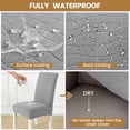 thumbnail image 2 of JIATER 100% Waterproof Dining Chair Covers Stretch Chair Slipcovers Protector Set of 4,Light Gray, 2 of 8