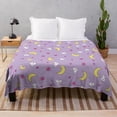 thumbnail image 2 of Usagi Blanket - Sailor Moon - Crescent Moon and Bunny Pattern Throw Blanket Summer Blanket Kawaii BlanketFather's Day, Thanksgiving, Children's Day, holiday gifts for children and family, 2 of 10