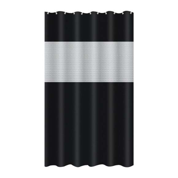 Yhmxh Decoración del baño Cortina de ducha de EVA empalmada, impermeable, para baño, sin perforaciones, engrosada, con ganchos Organizadores y almacenamiento de baño Accesorios de baño