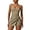 Khaki, variant on PISONIC Womens Tennis Golf Dress with Built-in Bra Shorts Cross Backless V Neck Twist Front Hem Athletic Dresses