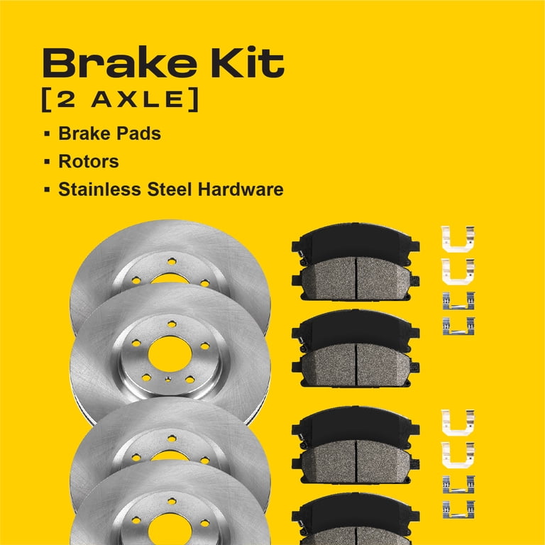 Ultimate Brakes Front and Rear Ceramic Brake Pad and Rotor Kit