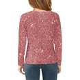 thumbnail image 4 of Girls Long Sleeve Tops Sparkly Sequin Printed Crew Neck Loose Pullover Casual Basic Cute Graphic Tee Shirts for 3-14Y, 4 of 5