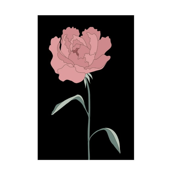 Canvas Wall Art - Pictufy Studio Ii 'Peony 01' Wall Art for Living Room, Bedroom, or Office Décor by Trademark Fine Art - 12 x 19 Inches