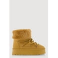 thumbnail image 2 of Women's Faux Suede Lace Up Platform Booties with Faux Fur, 2 of 3