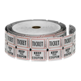 未使用品 ラッフルチケット Raffle Tickets 2000組B-0463 Walmart's Yellow Double-Sided Raffle Ticket Roll: 2000