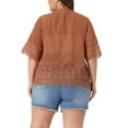 thumbnail image 3 of NOMADIC NOOK Women's Plus Size Cover Up Lace Panel Summer Holiday Boho Cardigans, 3 of 5