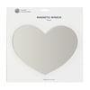 U Brands Heart Shaped Magnetic Locker Mirror, 7" x 5.4", Silver, Teen, 3618U